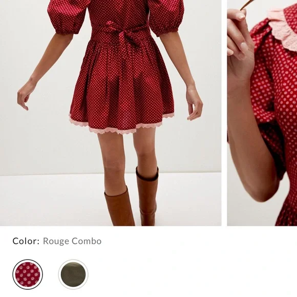 Free People Cream and Blue Floral Mini Dress - Picture 3 of 5